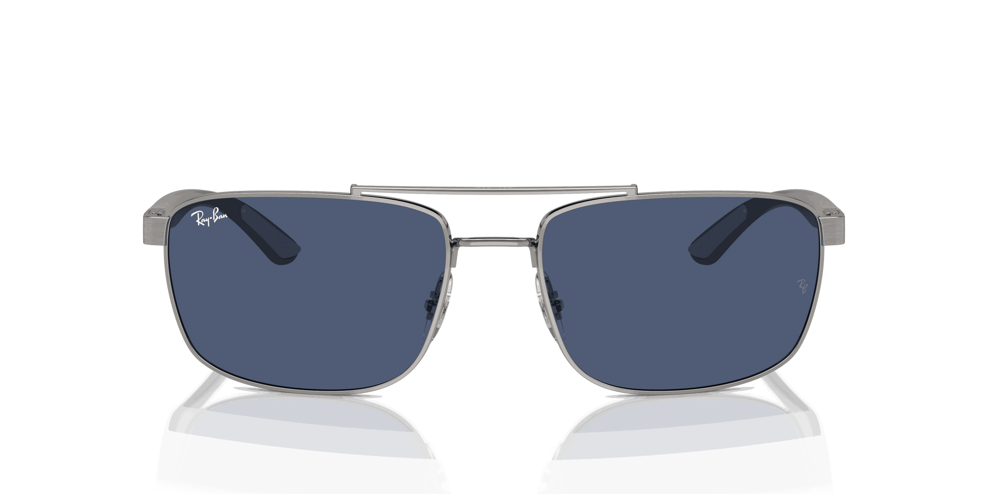 [Dark Blue Lenses, Polished Gunmetal Frame]