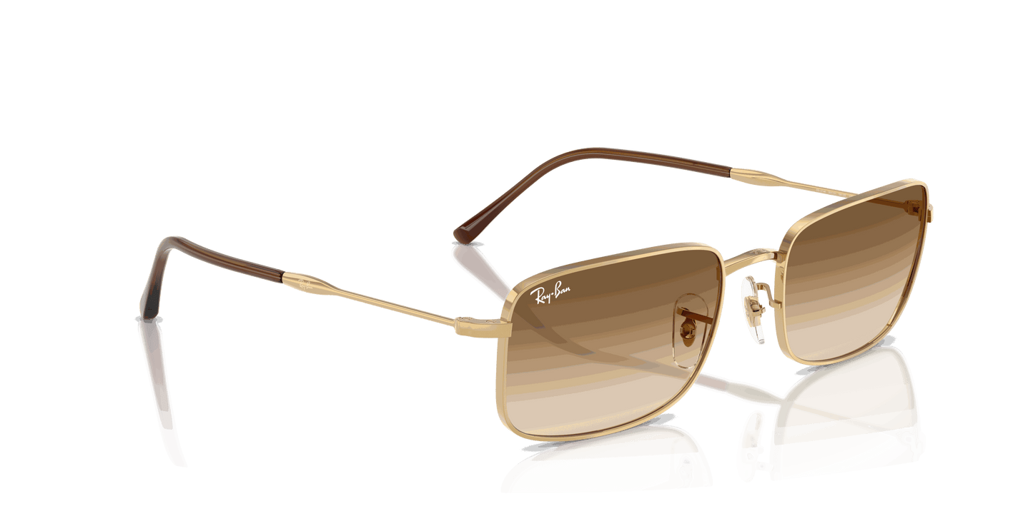 [Clear Gradient Brown Lenses, Polished Arista Gold Frame]