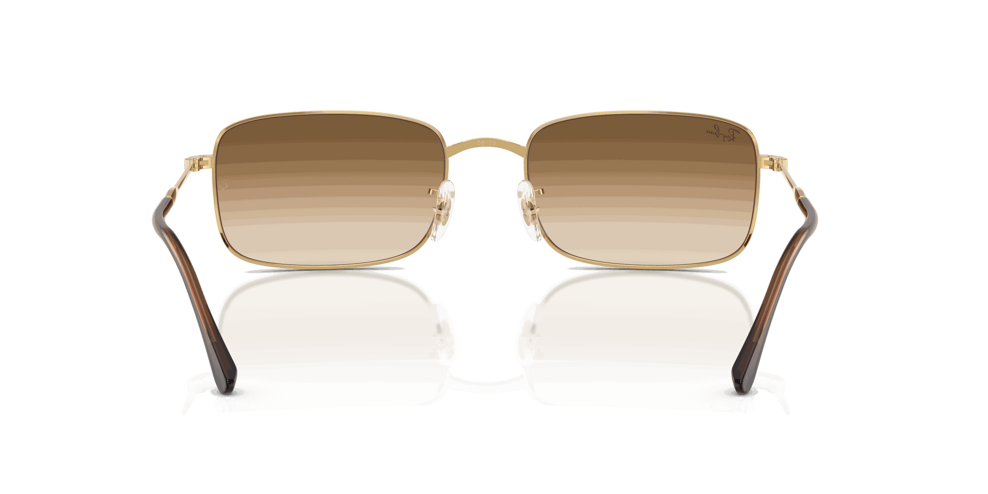 [Clear Gradient Brown Lenses, Polished Arista Gold Frame]