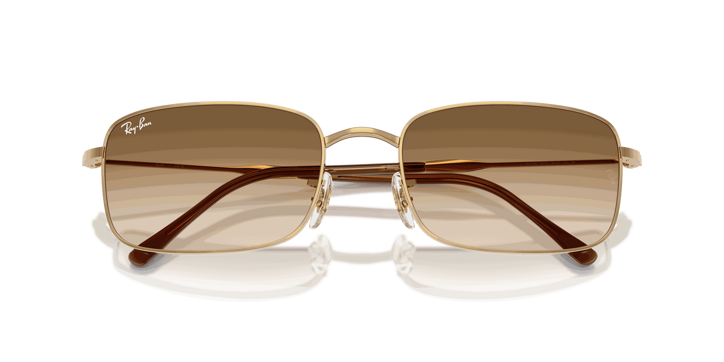 [Clear Gradient Brown Lenses, Polished Arista Gold Frame]