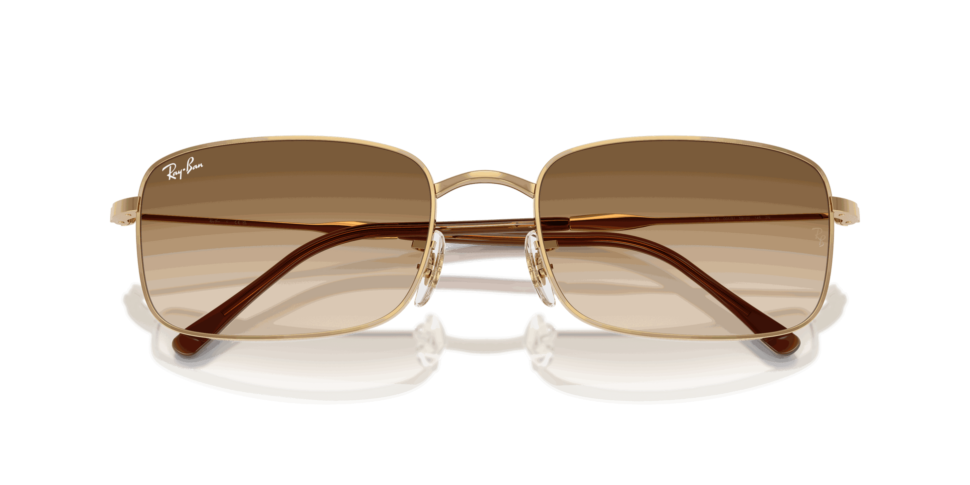 [Clear Gradient Brown Lenses, Polished Arista Gold Frame]