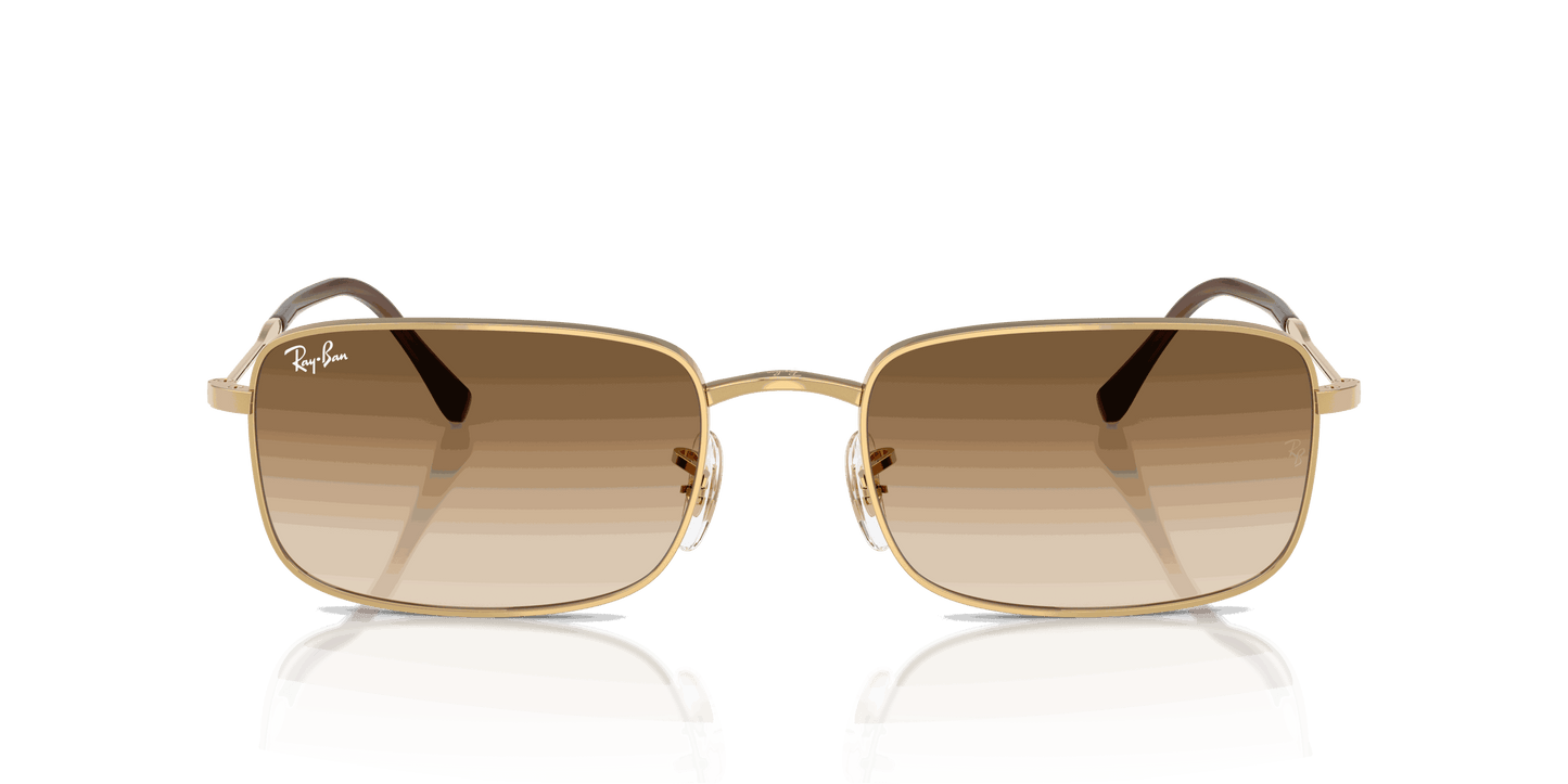 [Clear Gradient Brown Lenses, Polished Arista Gold Frame]