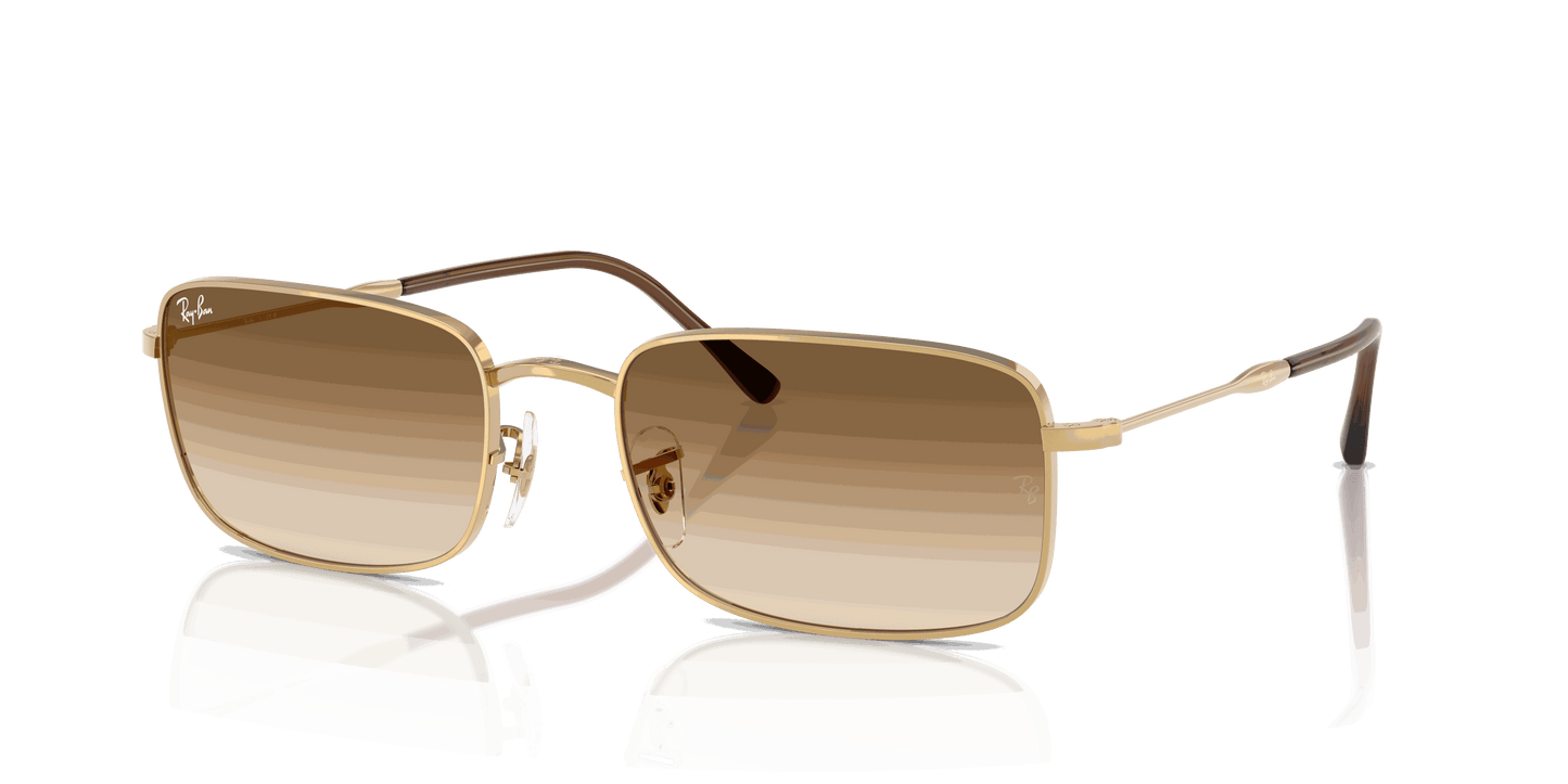 [Clear Gradient Brown Lenses, Polished Arista Gold Frame]