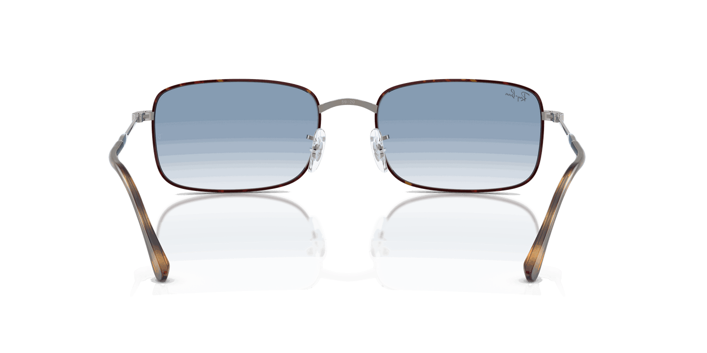 [Clear Gradient Blue Lenses, Polished Havana On Gunmetal Frame]