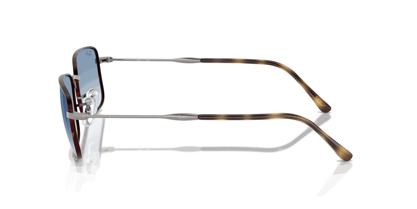 [Clear Gradient Blue Lenses, Polished Havana On Gunmetal Frame]