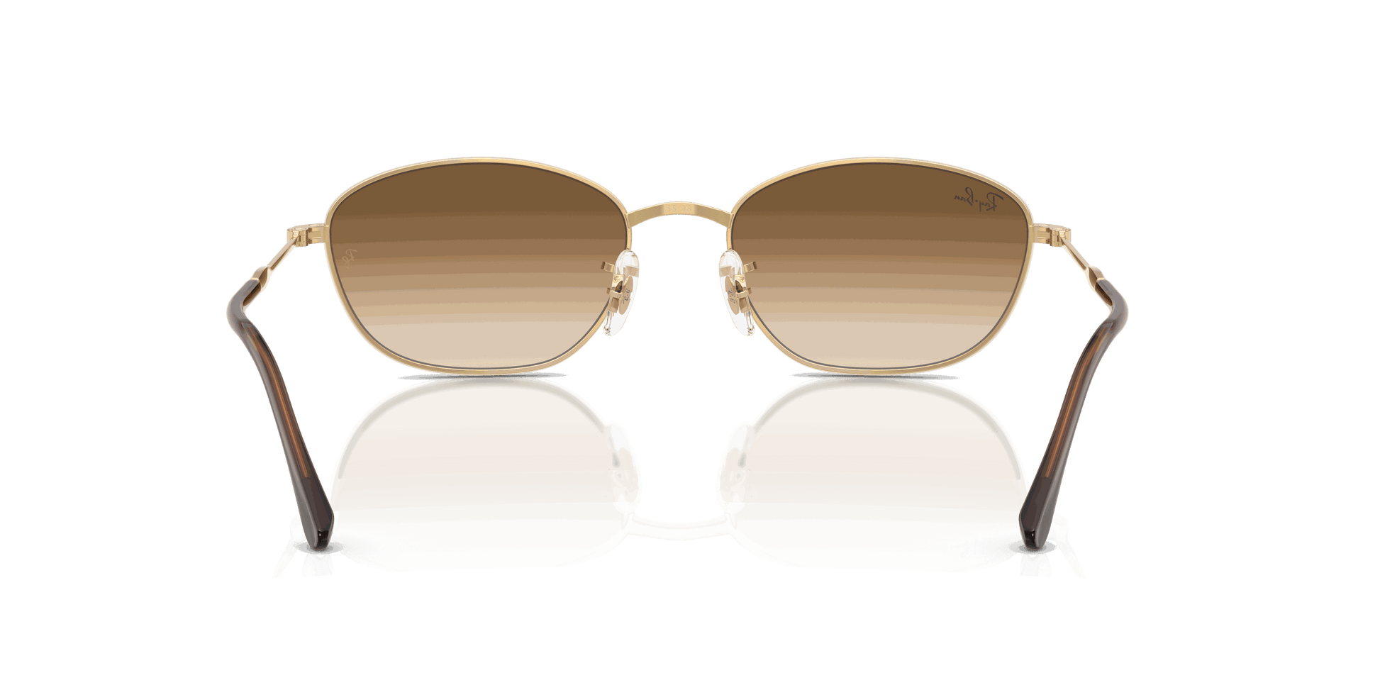 [Clear Gradient Brown Lenses, Polished Arista Gold Frame]