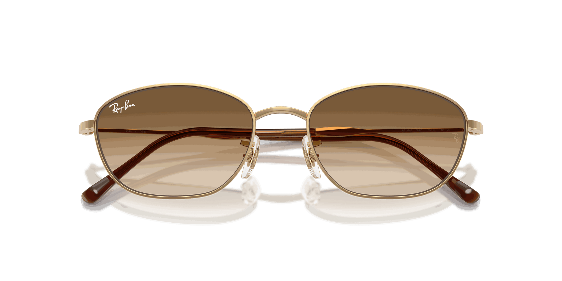 [Clear Gradient Brown Lenses, Polished Arista Gold Frame]