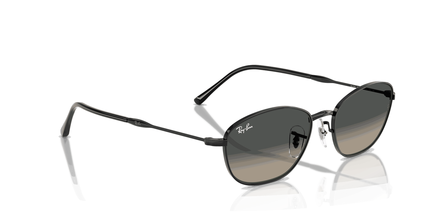 [Grey Gradient Lenses, Polished Black Frame]
