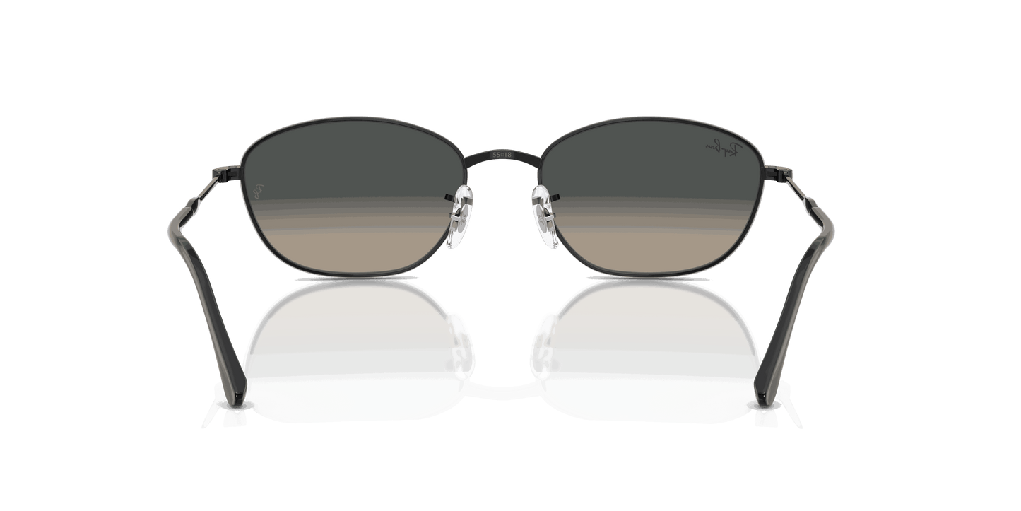 [Grey Gradient Lenses, Polished Black Frame]