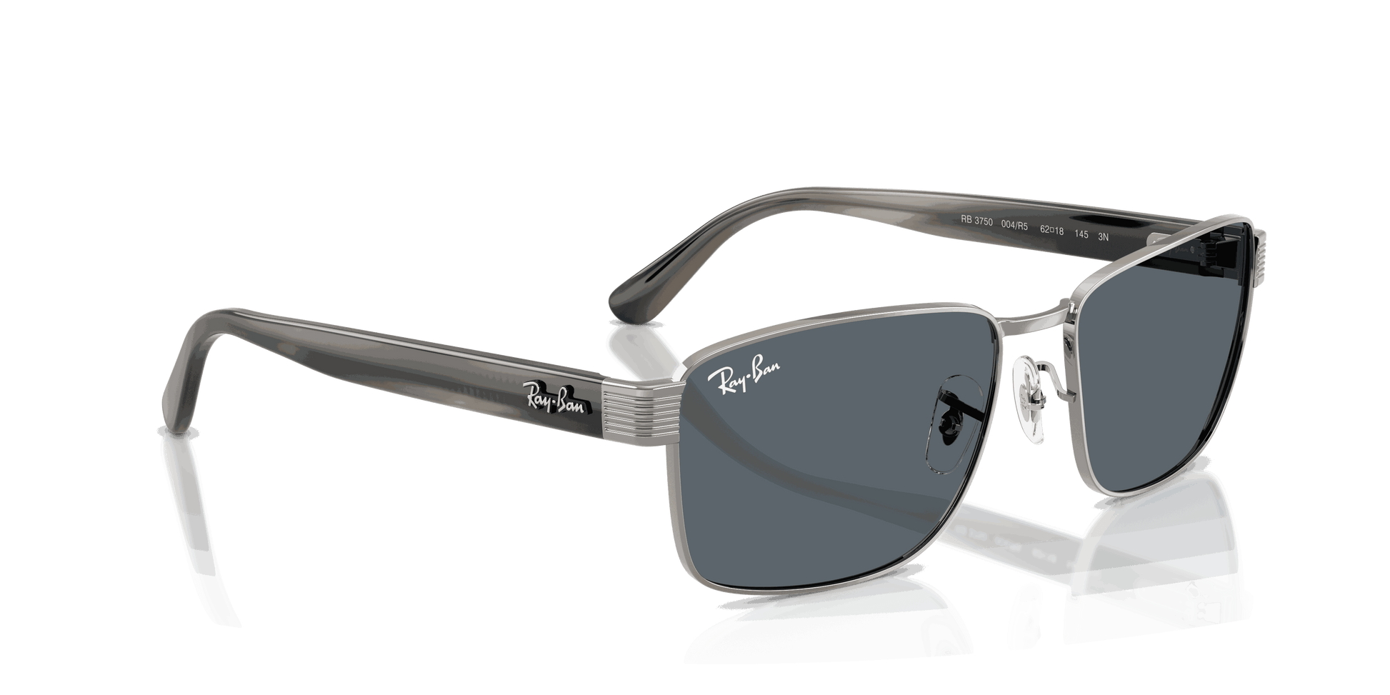 [Blue Lenses, Polished Gunmetal Frame]