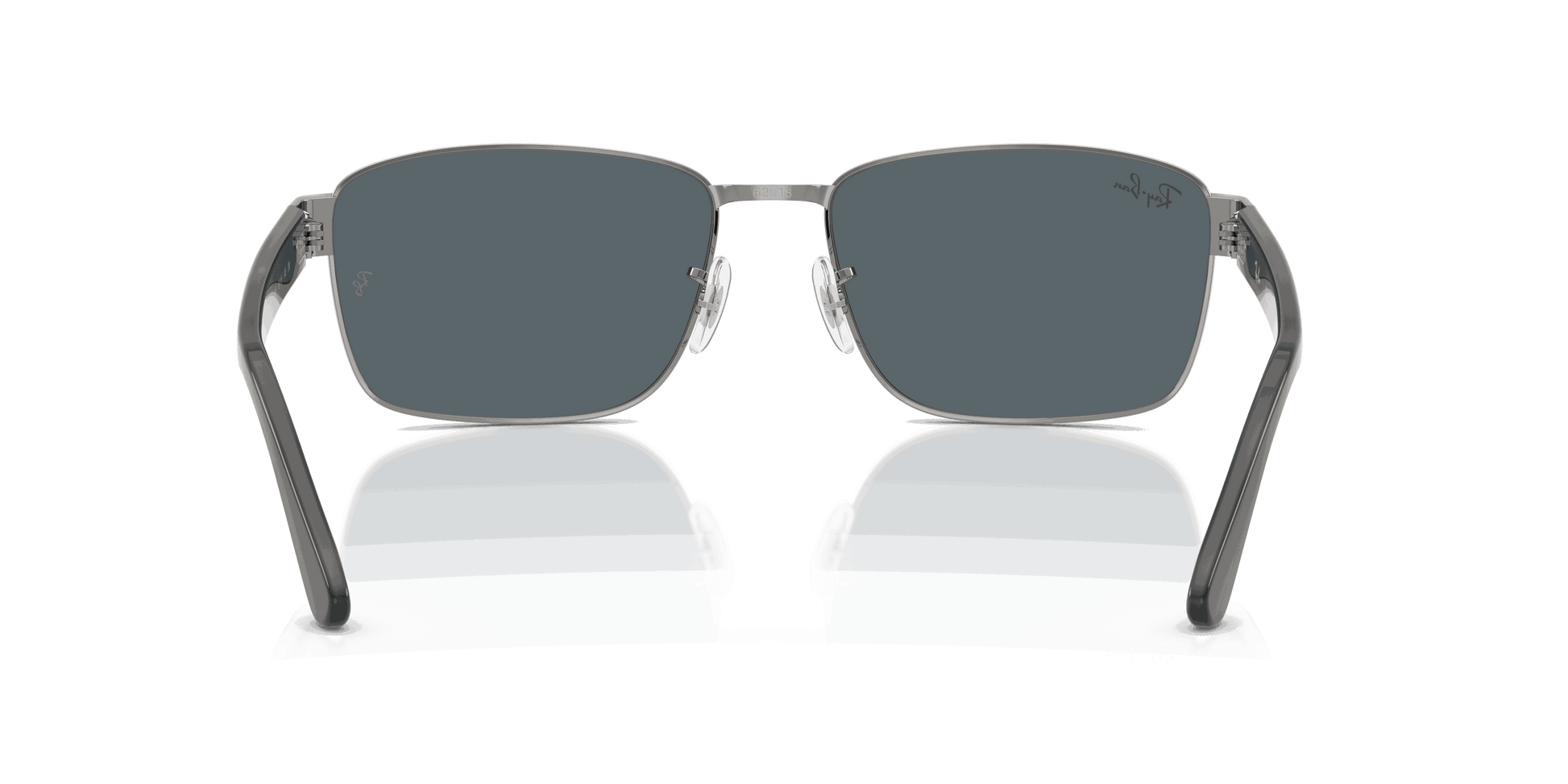 [Blue Lenses, Polished Gunmetal Frame]