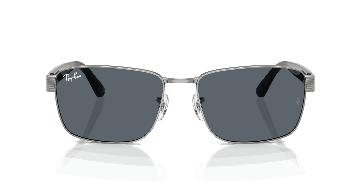 [Blue Lenses, Polished Gunmetal Frame]