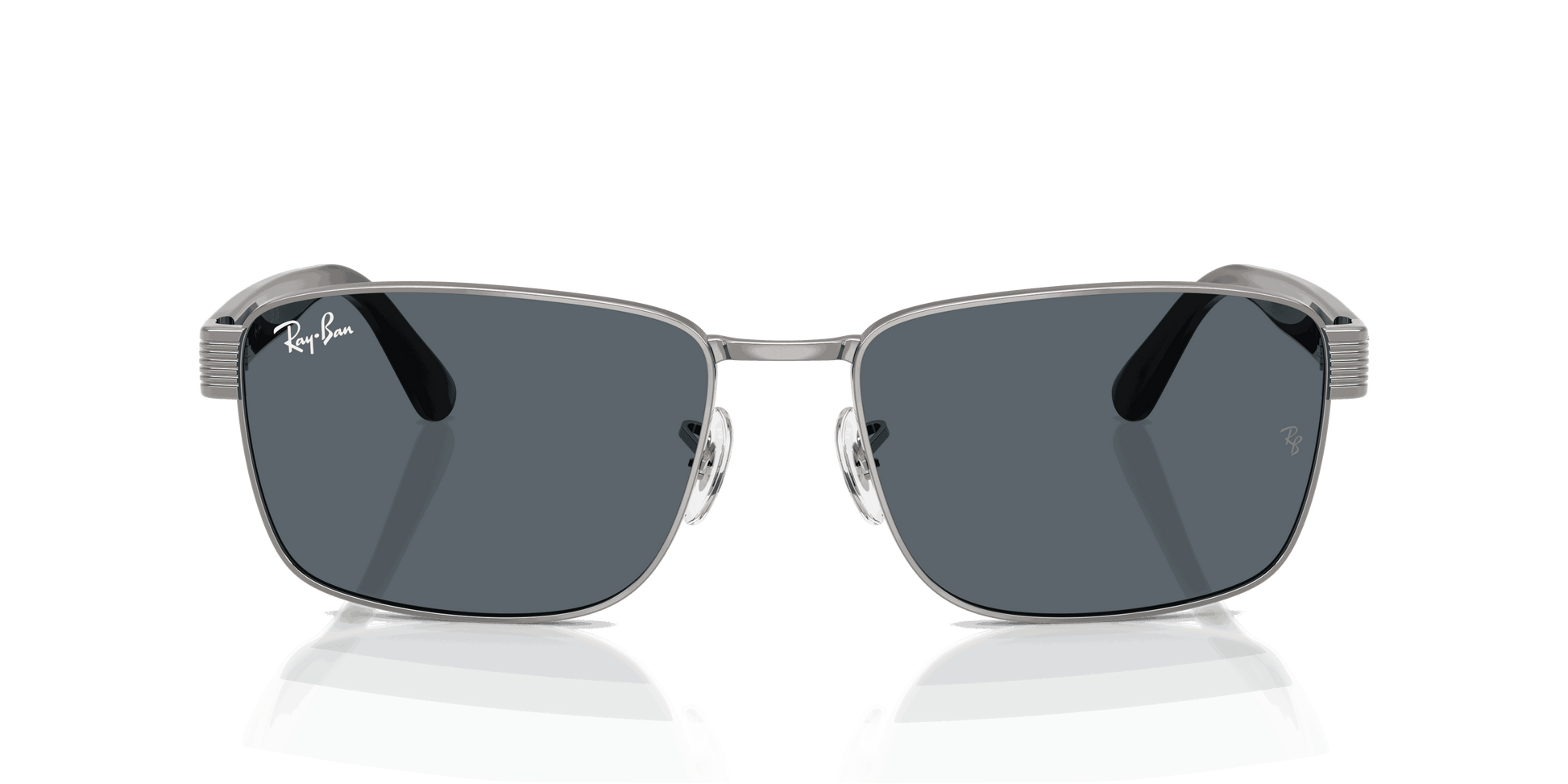 [Blue Lenses, Polished Gunmetal Frame]