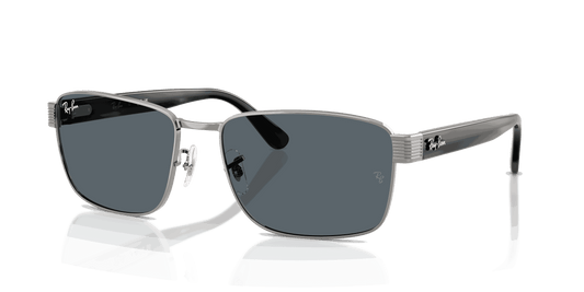 [Blue Lenses, Polished Gunmetal Frame]