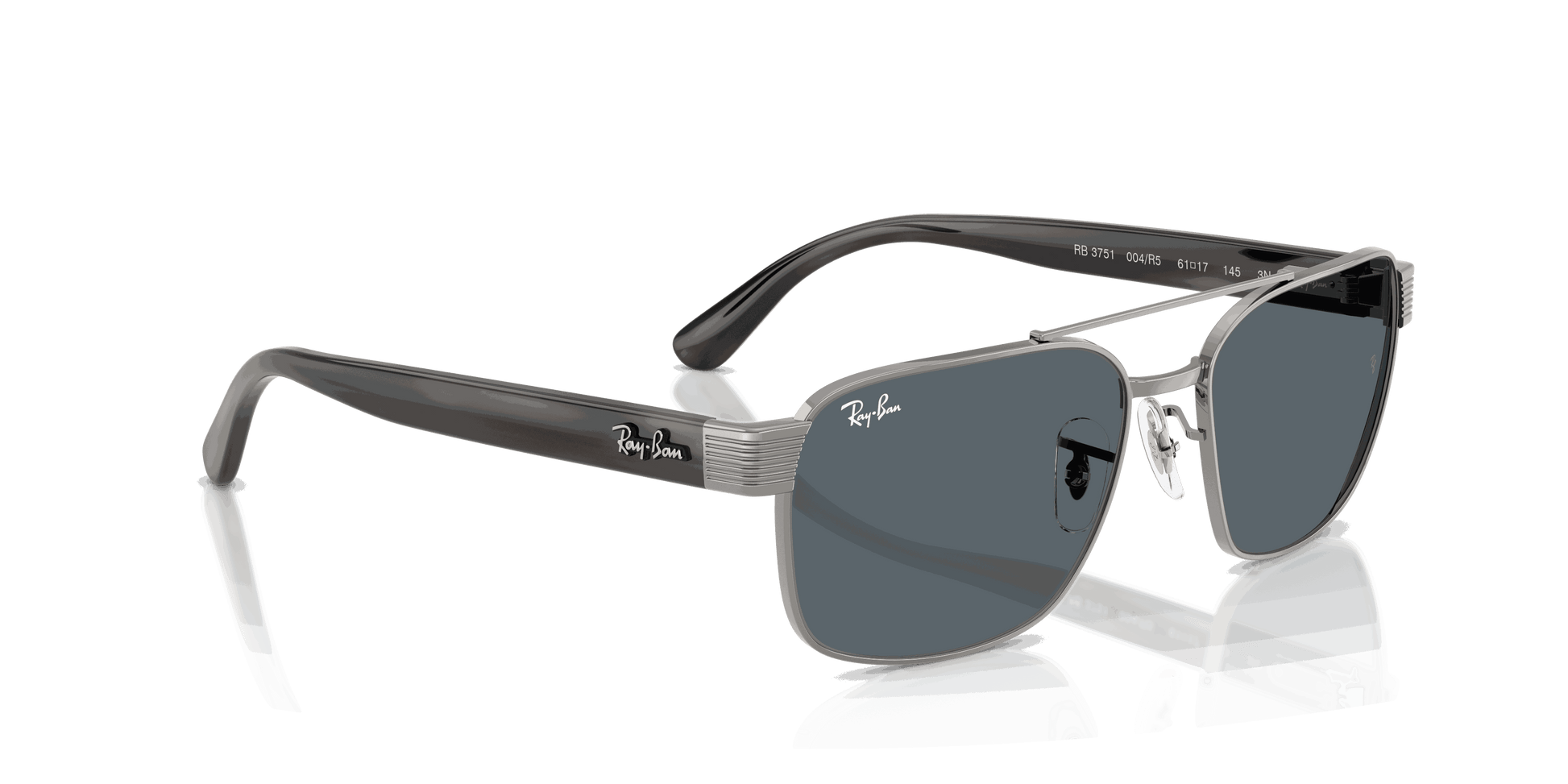 [Blue Lenses, Polished Gunmetal Frame]