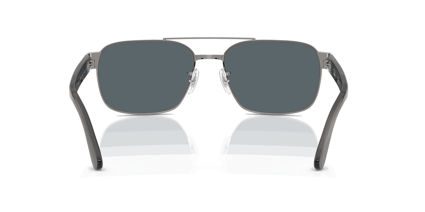 [Blue Lenses, Polished Gunmetal Frame]