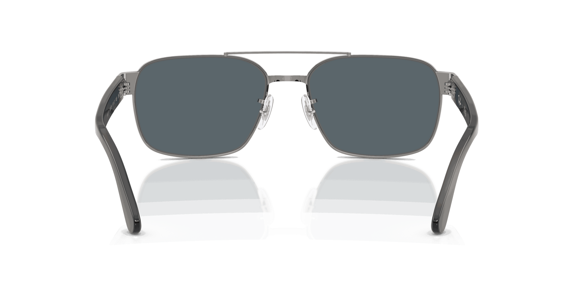 [Blue Lenses, Polished Gunmetal Frame]