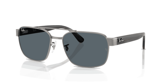 [Blue Lenses, Polished Gunmetal Frame]