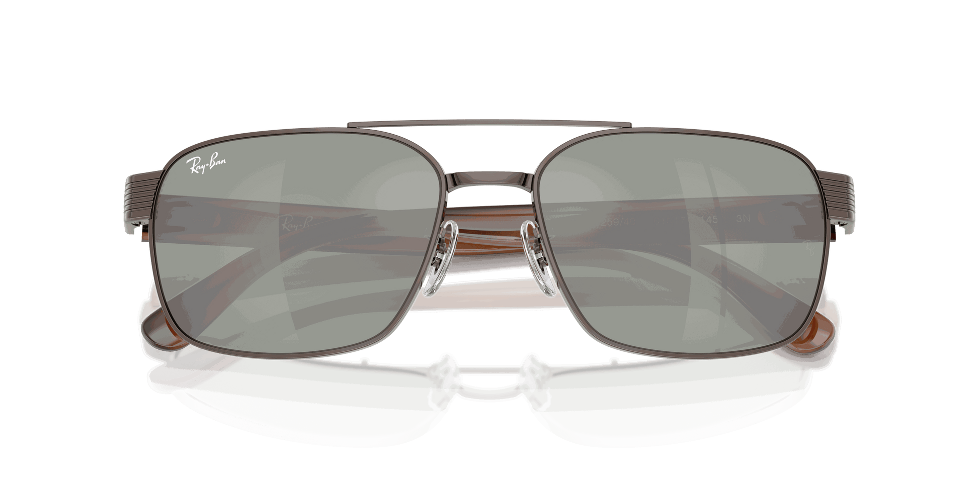[Green Mirror Silver Lenses, Polished Copper Frame]