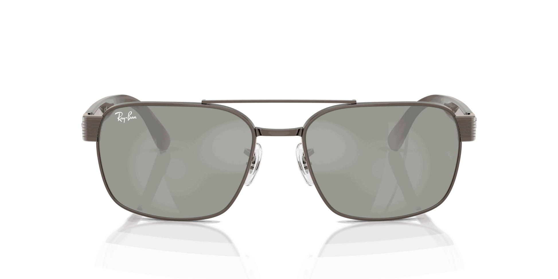 [Green Mirror Silver Lenses, Polished Copper Frame]