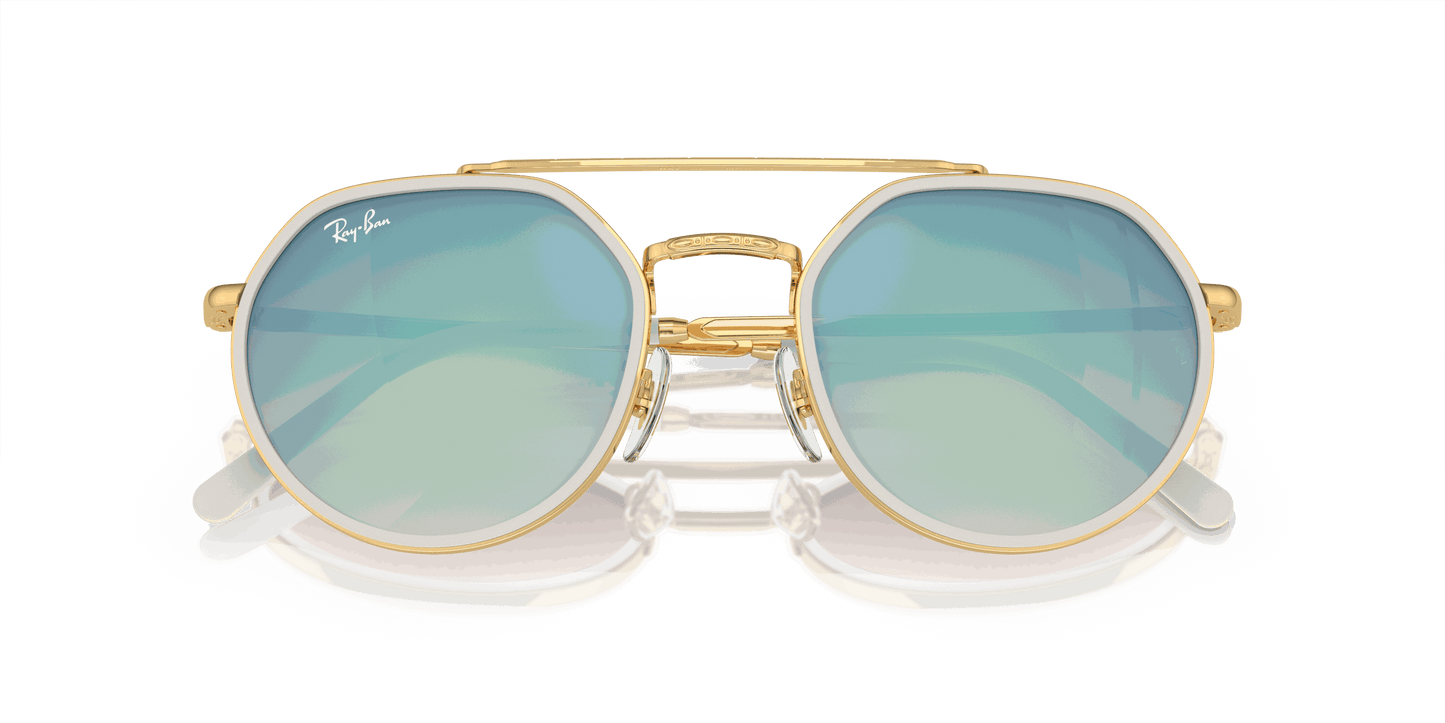 [Blue Lenses, Polished Arista Gold Frame]