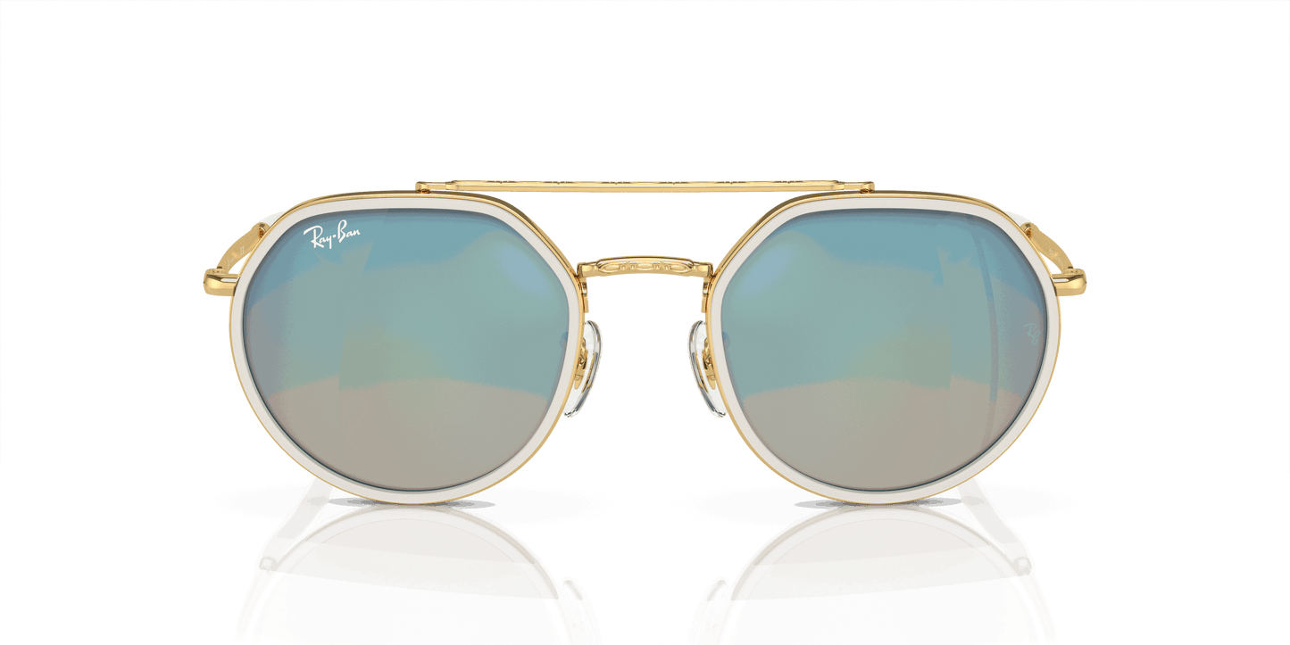 [Blue Lenses, Polished Arista Gold Frame]