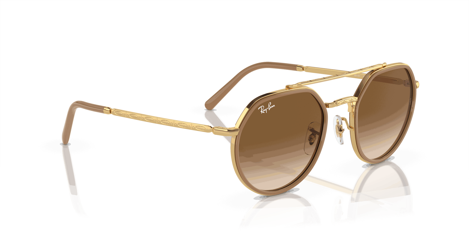 [Light Brown Lenses, Polished Arista Gold Frame]
