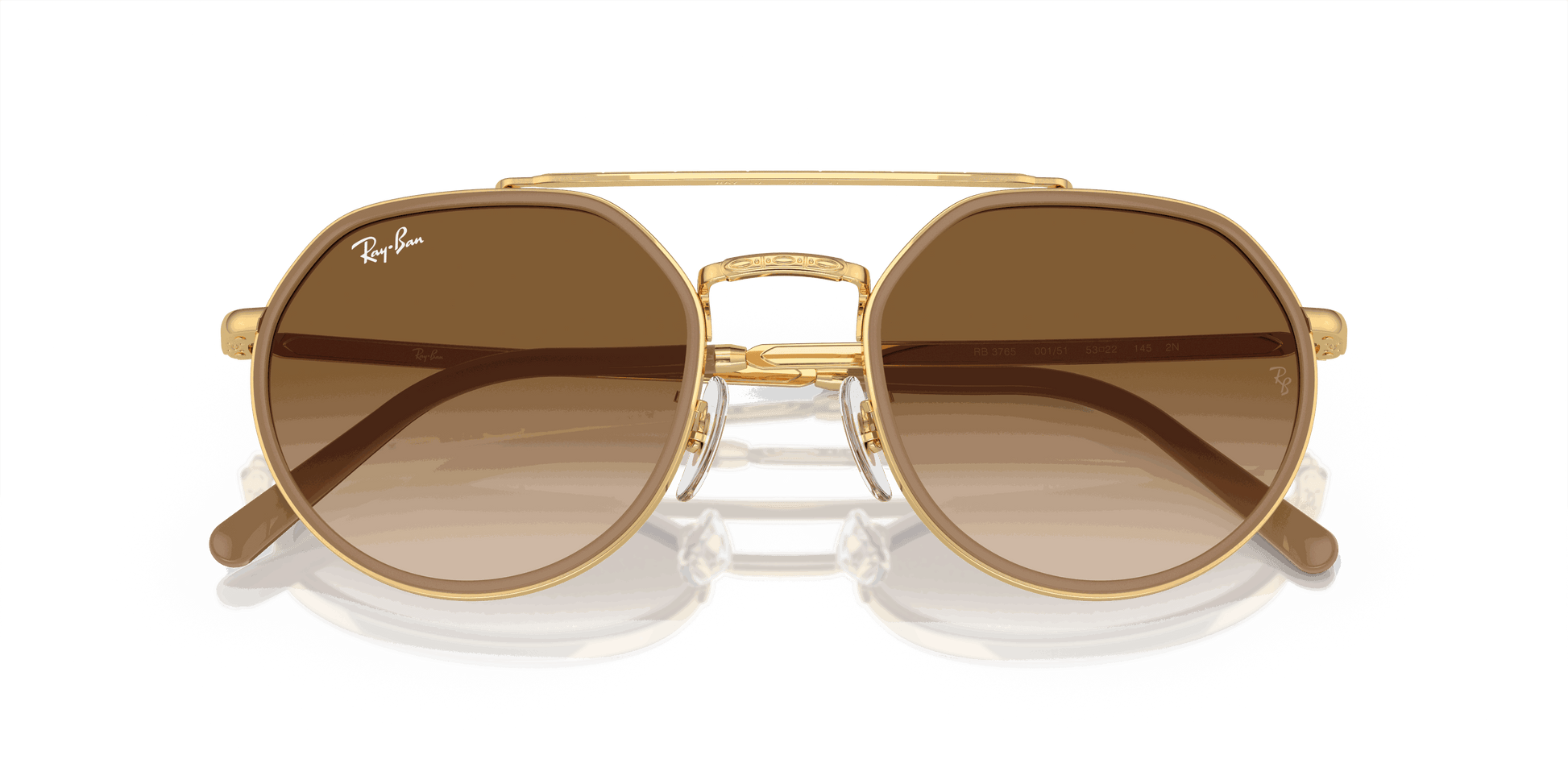 [Light Brown Lenses, Polished Arista Gold Frame]