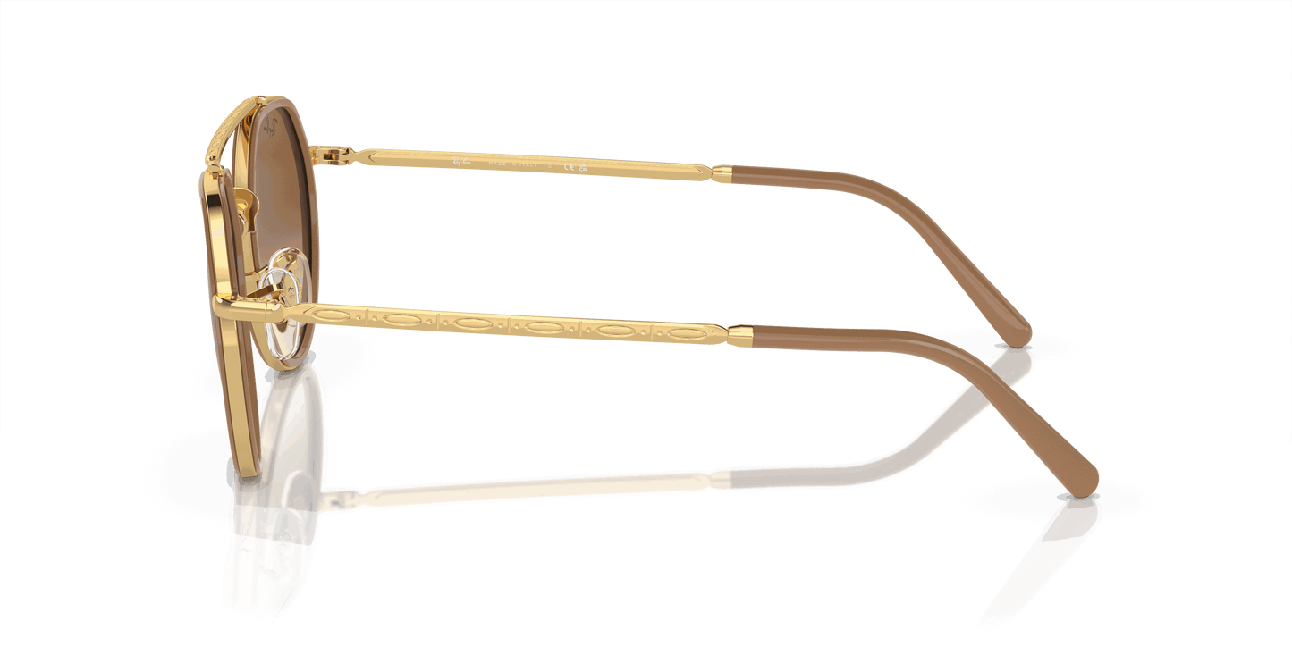 [Light Brown Lenses, Polished Arista Gold Frame]