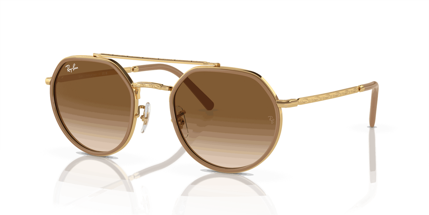 [Light Brown Lenses, Polished Arista Gold Frame]