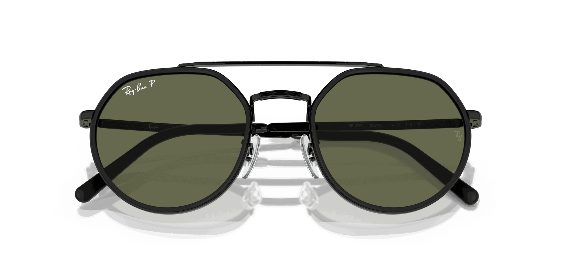 [Green Lenses, Polished Black Frame]