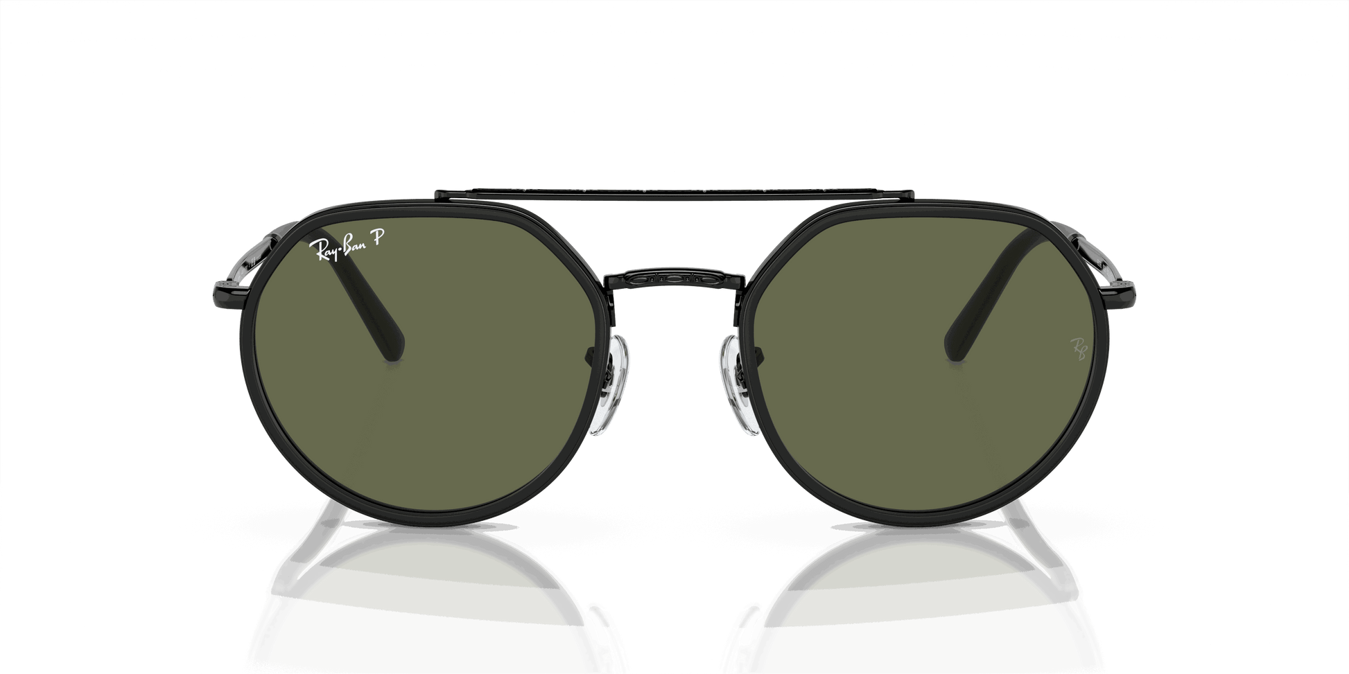 [Green Lenses, Polished Black Frame]