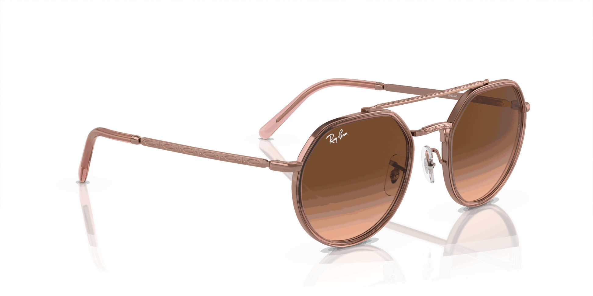 [Pink/Brown Lenses, Polished Copper Frame]