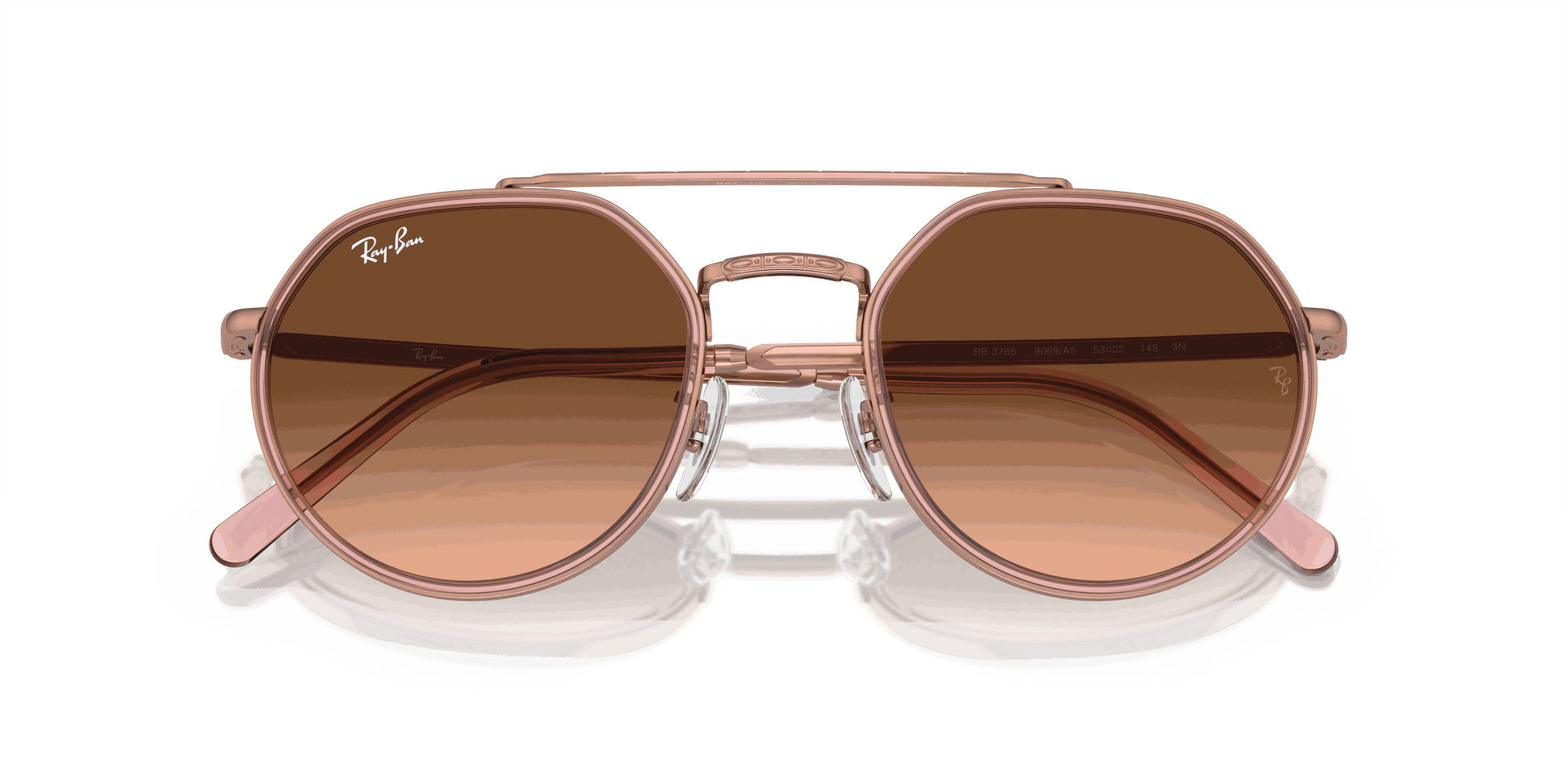 [Pink/Brown Lenses, Polished Copper Frame]