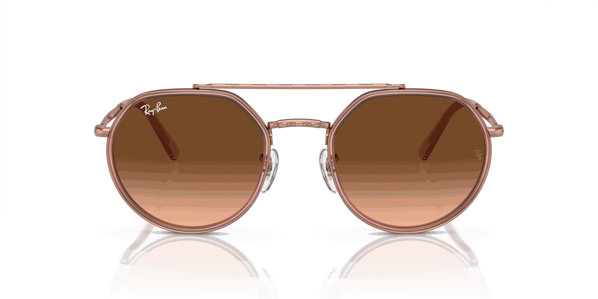 [Pink/Brown Lenses, Polished Copper Frame]