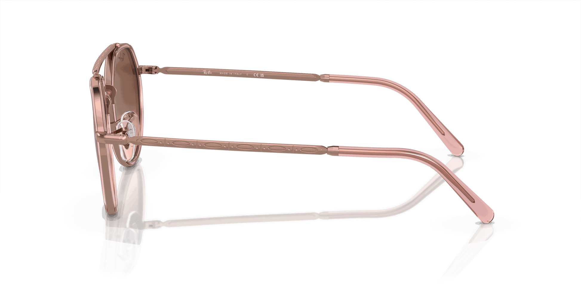 [Pink/Brown Lenses, Polished Copper Frame]