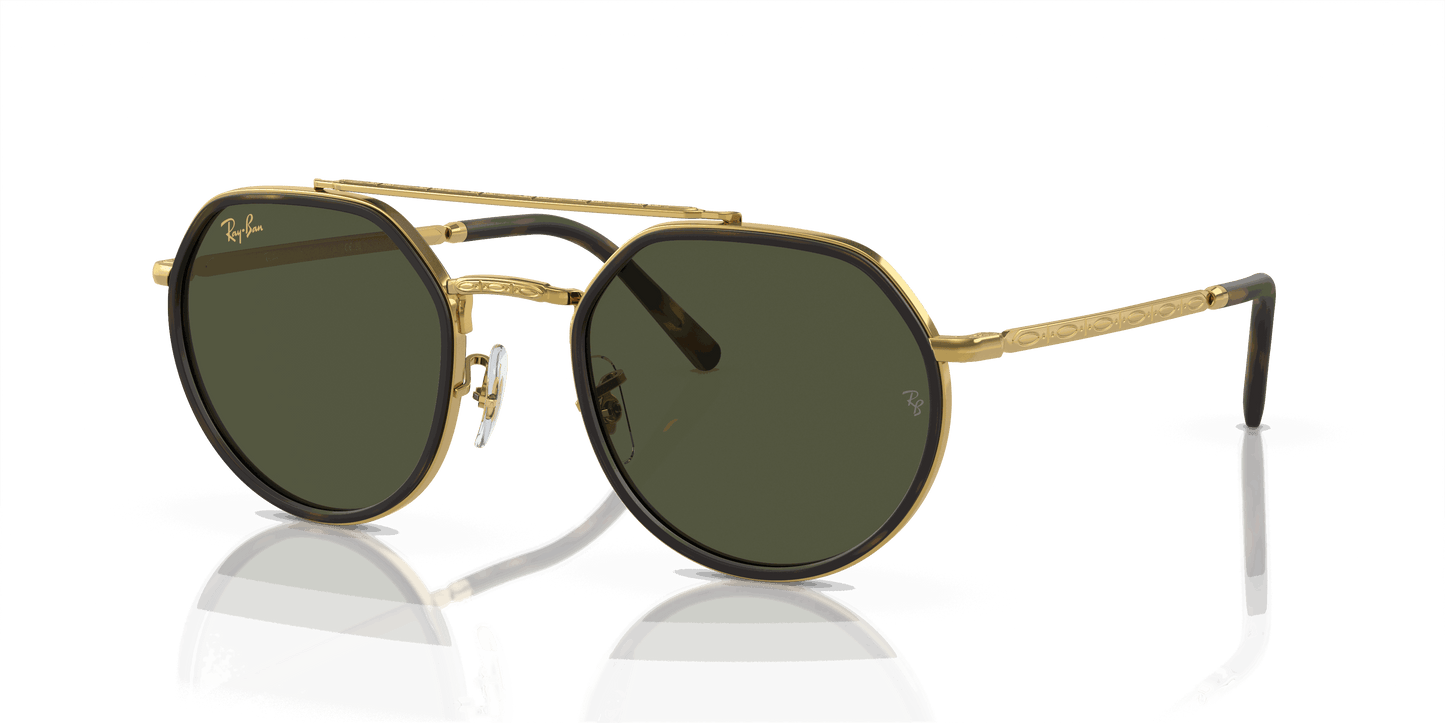 [Green Lenses, Polished Legend Gold Frame]