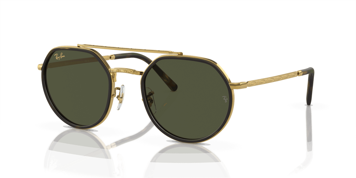 [Green Lenses, Polished Legend Gold Frame]