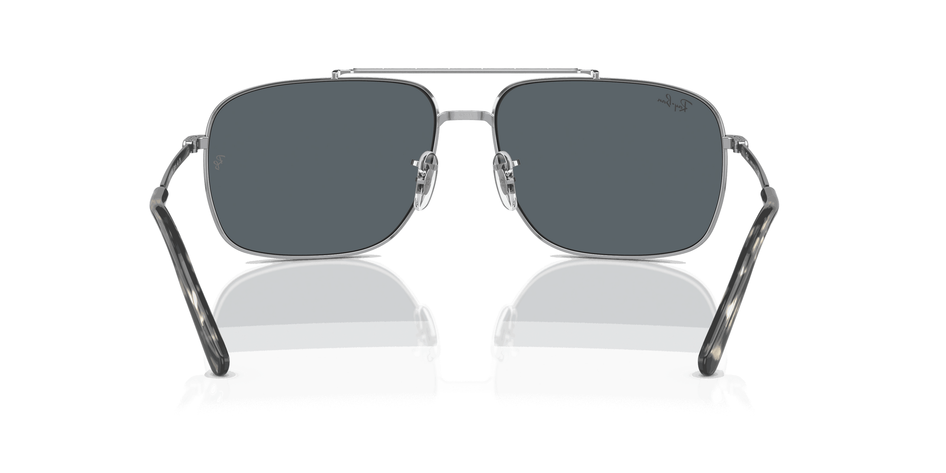 [Blue Lenses, Polished Silver Frame]