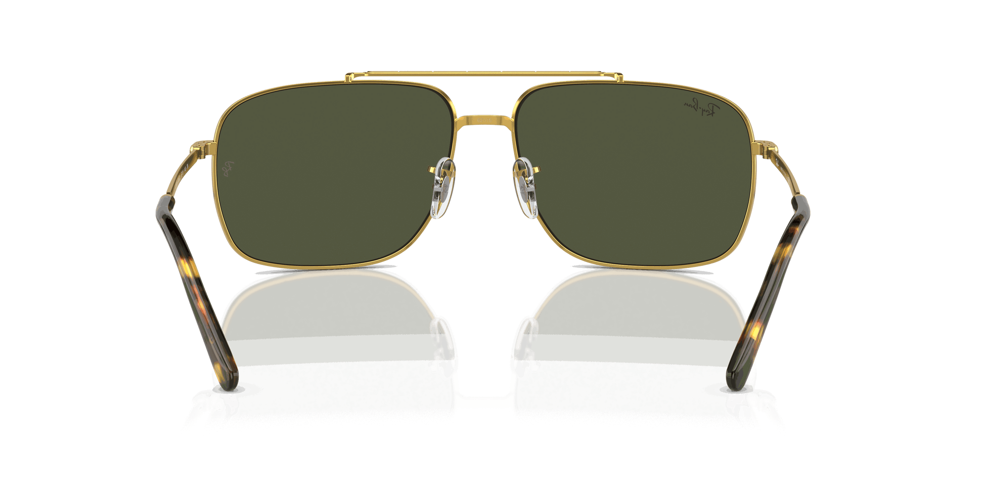 [Green Lenses, Polished Gold Frame]
