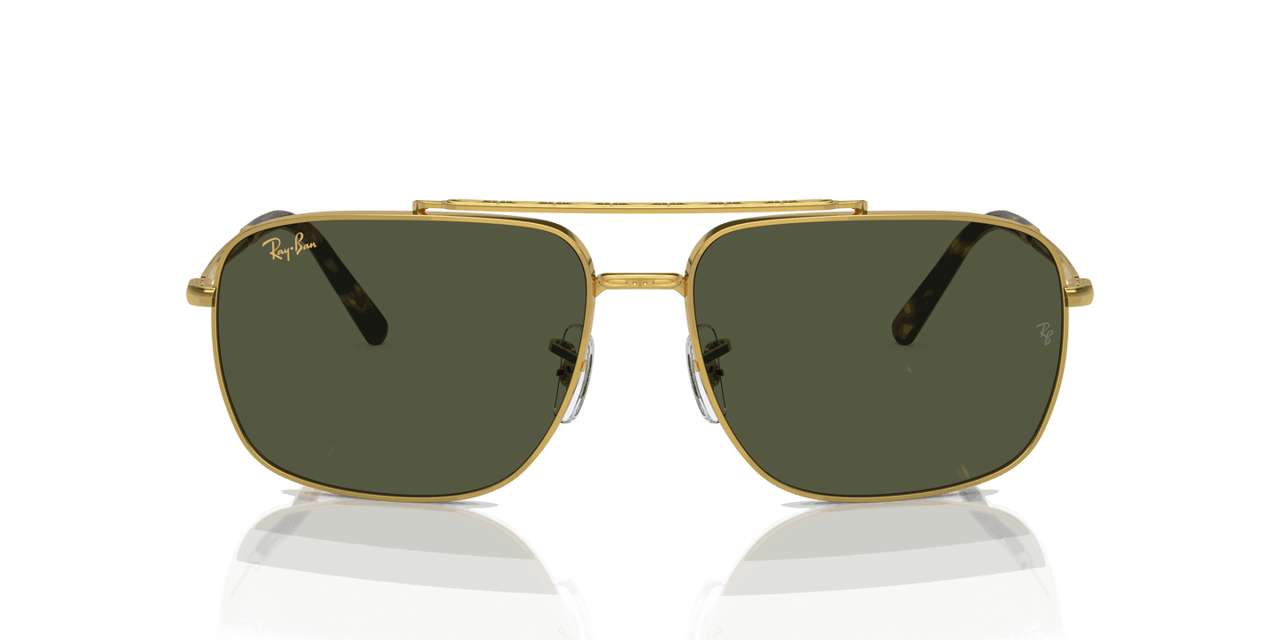[Green Lenses, Polished Gold Frame]
