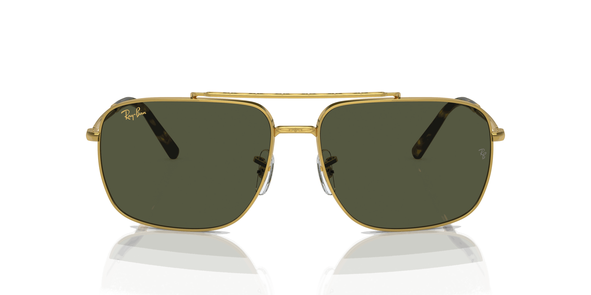 [Green Lenses, Polished Gold Frame]