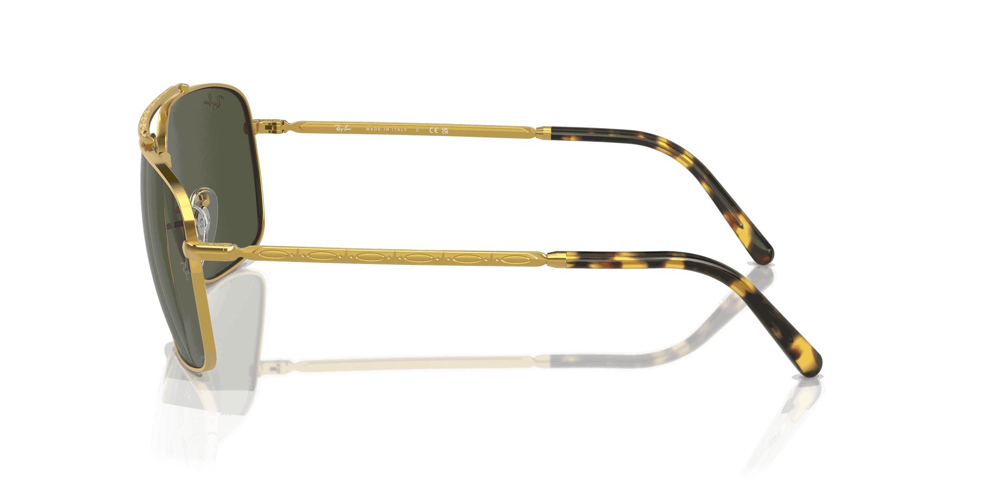 [Green Lenses, Polished Gold Frame]