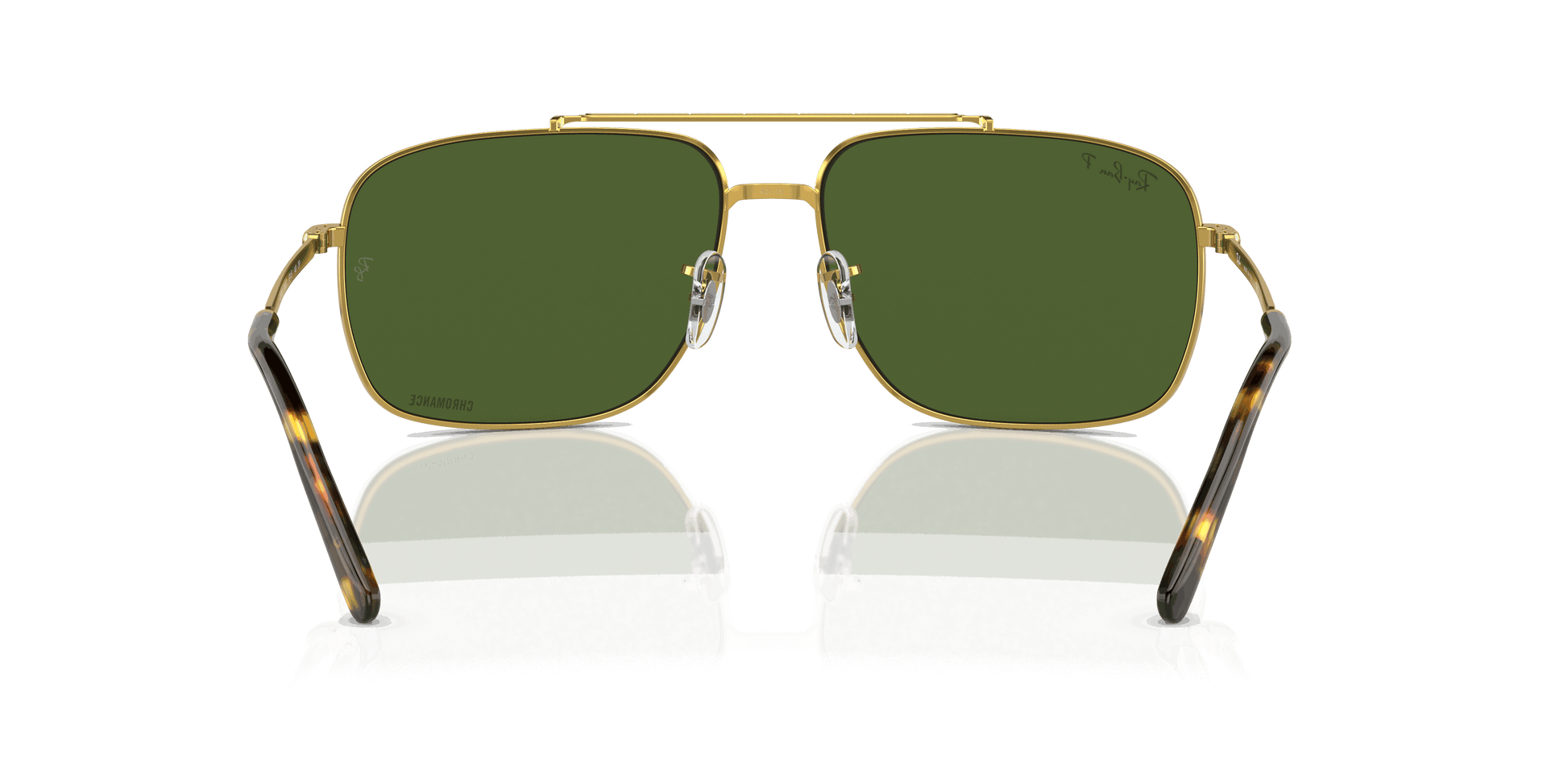 [Dark Green Lenses, Polished Gold Frame]