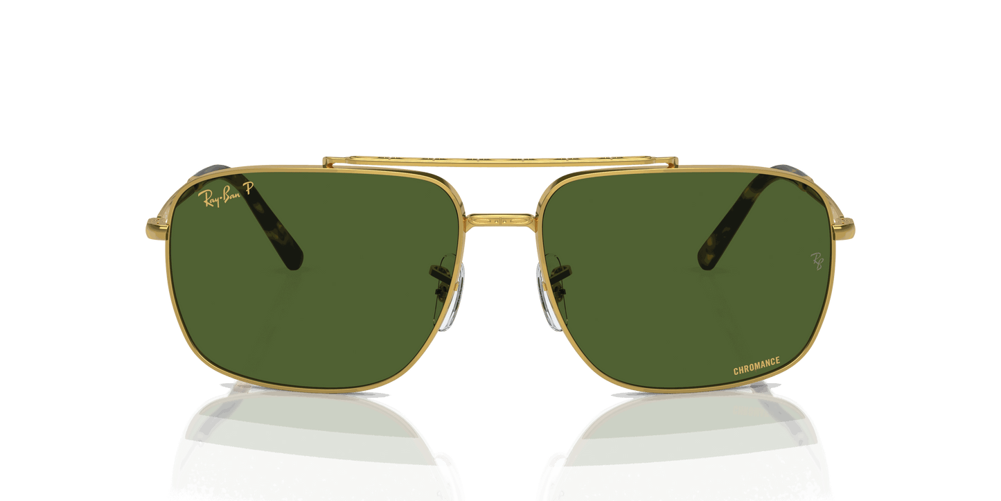 [Dark Green Lenses, Polished Gold Frame]