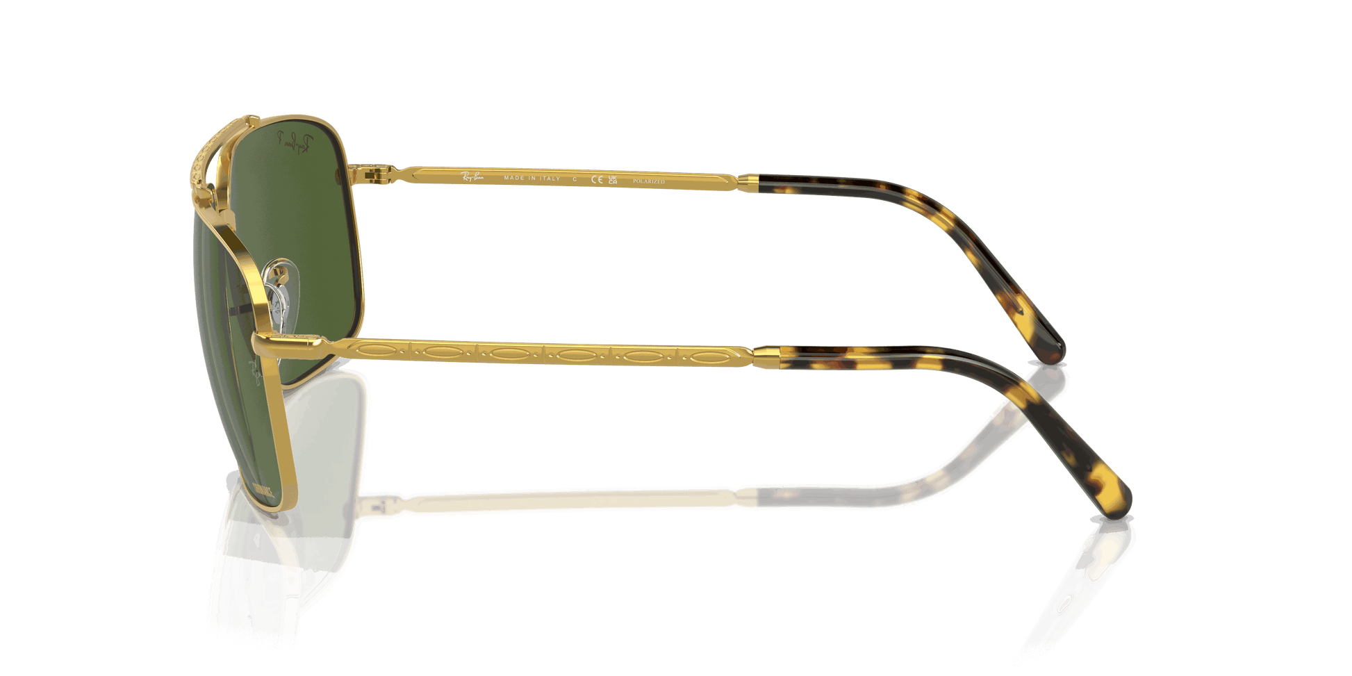 [Dark Green Lenses, Polished Gold Frame]