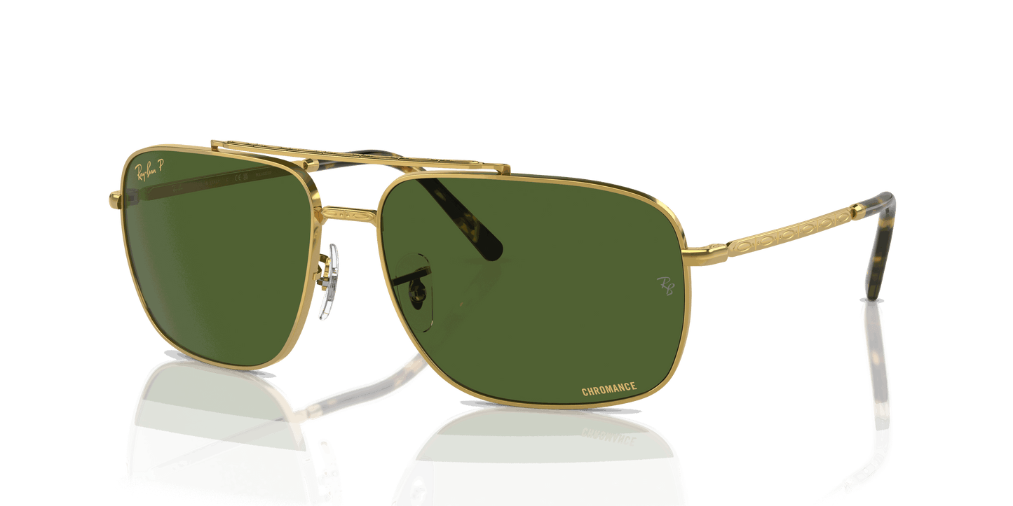 [Dark Green Lenses, Polished Gold Frame]