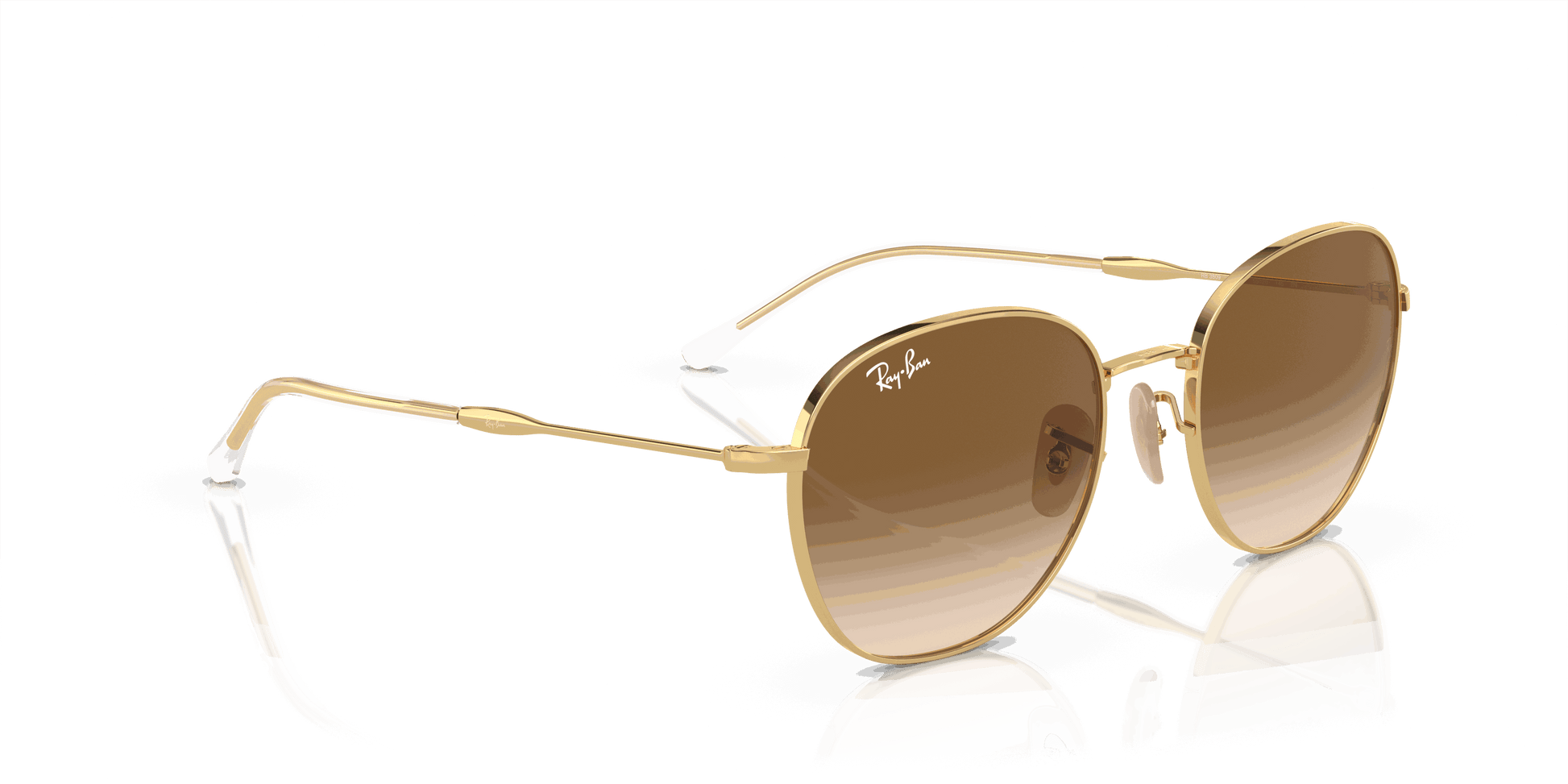 [Light Brown Lenses, Polished Arista Gold Frame]