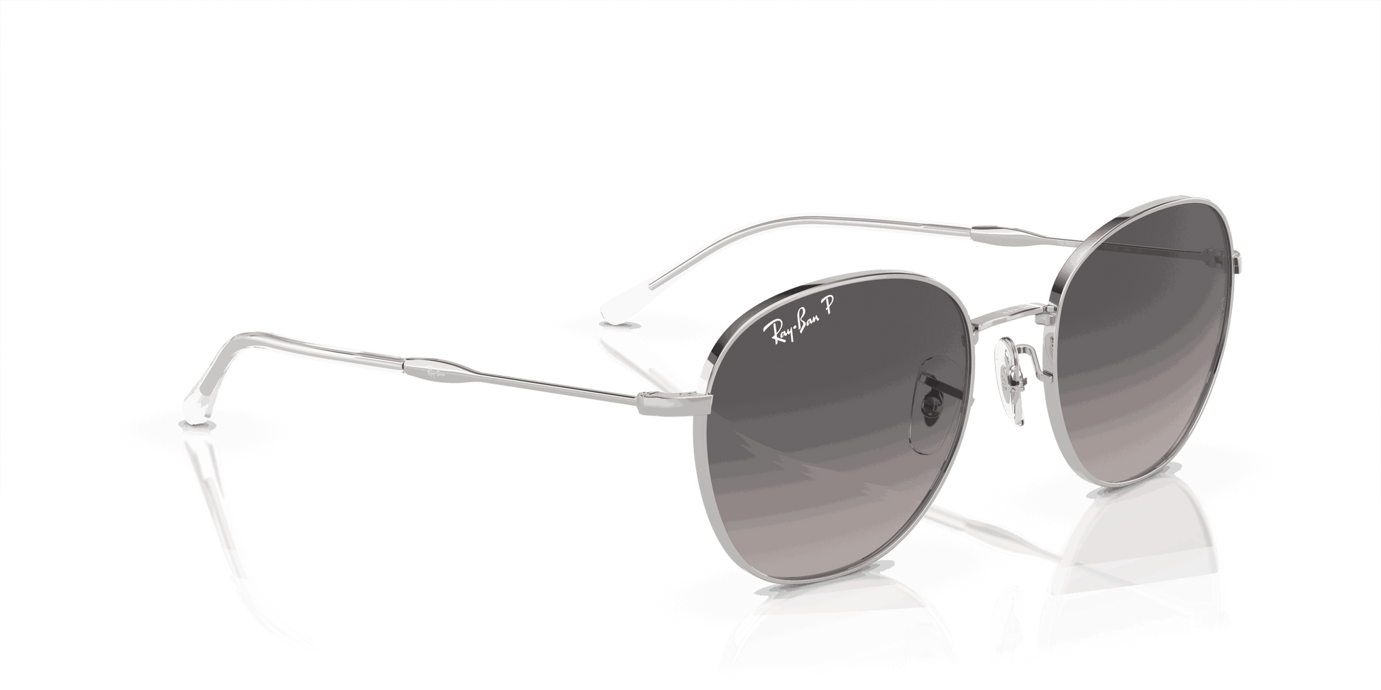 [Grey Lenses, Polished Silver Frame]