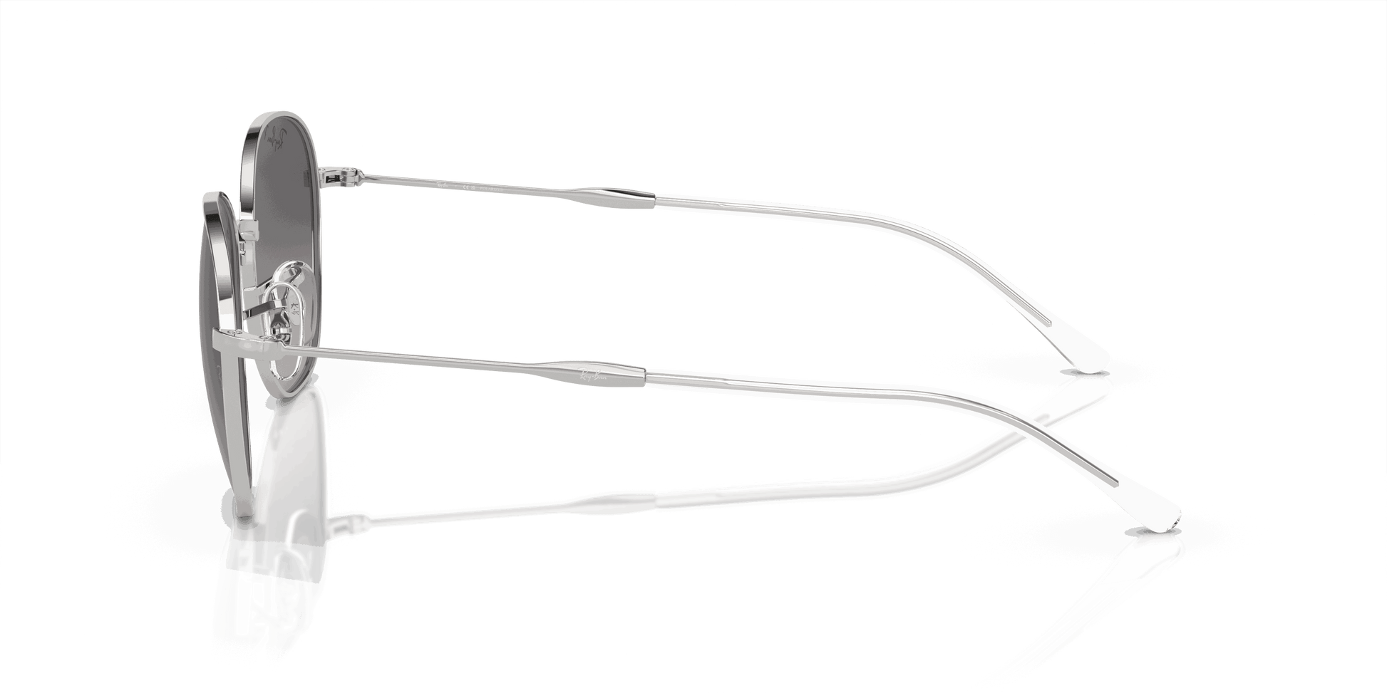 [Grey Lenses, Polished Silver Frame]